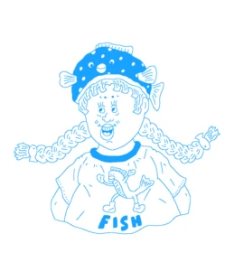 吟魚 グラスイラスト