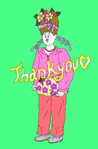 nico＋ Thankyouカードイラスト